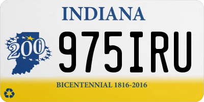 IN license plate 975IRU
