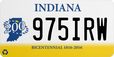 IN license plate 975IRW