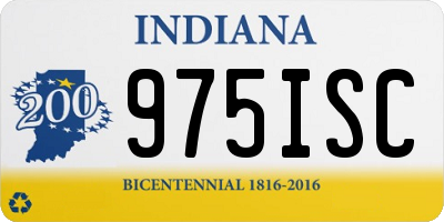 IN license plate 975ISC