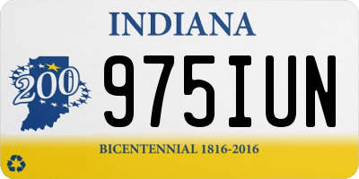 IN license plate 975IUN