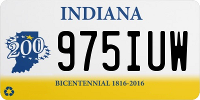 IN license plate 975IUW