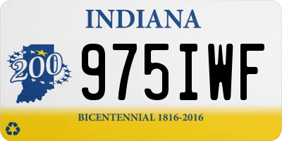 IN license plate 975IWF