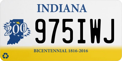 IN license plate 975IWJ
