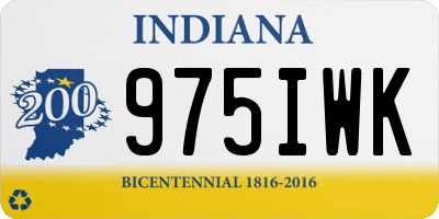 IN license plate 975IWK