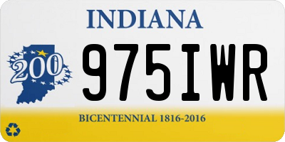 IN license plate 975IWR