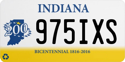 IN license plate 975IXS