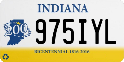 IN license plate 975IYL