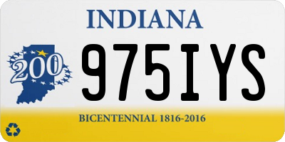 IN license plate 975IYS