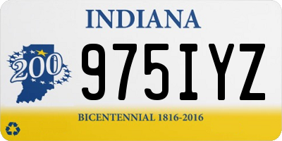 IN license plate 975IYZ