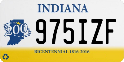 IN license plate 975IZF