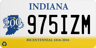 IN license plate 975IZM
