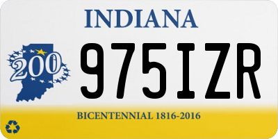 IN license plate 975IZR