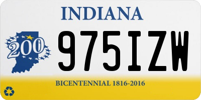 IN license plate 975IZW