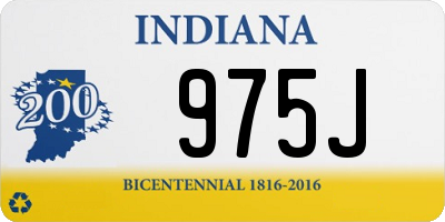 IN license plate 975J