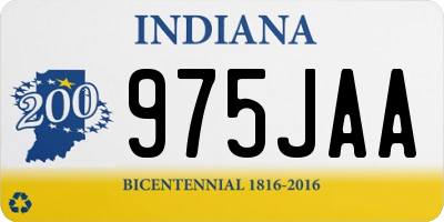 IN license plate 975JAA
