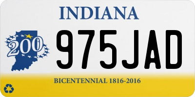 IN license plate 975JAD