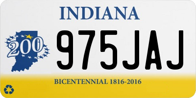 IN license plate 975JAJ