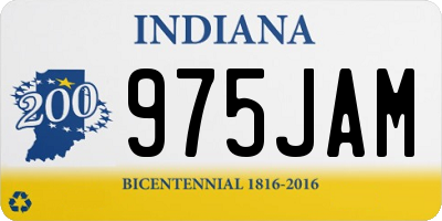 IN license plate 975JAM