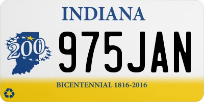IN license plate 975JAN