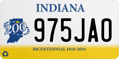 IN license plate 975JAO