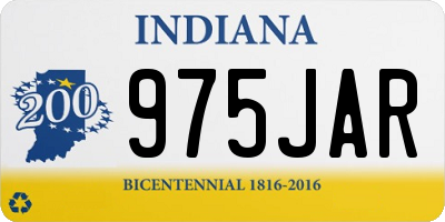 IN license plate 975JAR