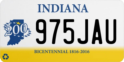 IN license plate 975JAU