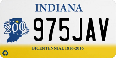 IN license plate 975JAV
