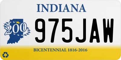 IN license plate 975JAW
