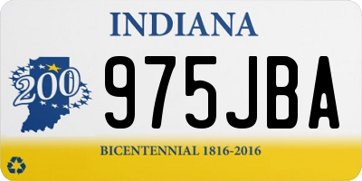 IN license plate 975JBA