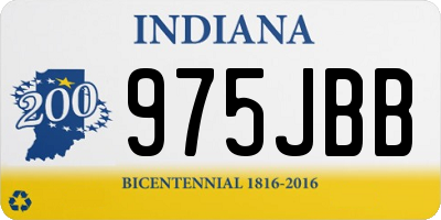 IN license plate 975JBB