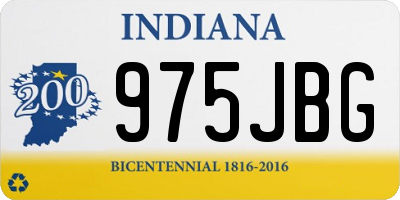 IN license plate 975JBG