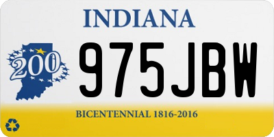 IN license plate 975JBW