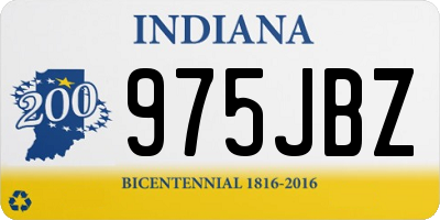 IN license plate 975JBZ