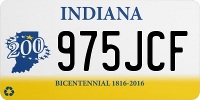 IN license plate 975JCF