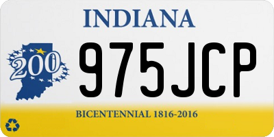 IN license plate 975JCP