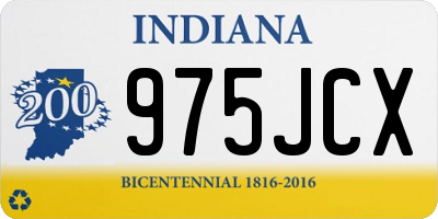 IN license plate 975JCX