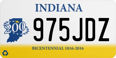 IN license plate 975JDZ