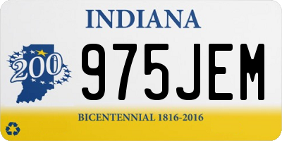 IN license plate 975JEM