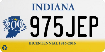 IN license plate 975JEP