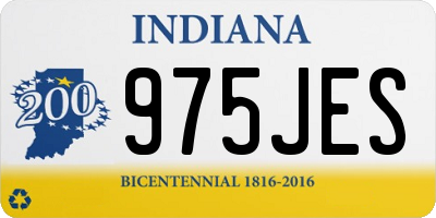 IN license plate 975JES