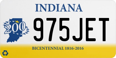 IN license plate 975JET