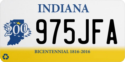 IN license plate 975JFA