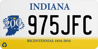 IN license plate 975JFC