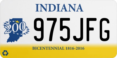 IN license plate 975JFG