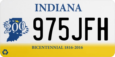IN license plate 975JFH