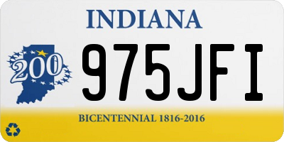 IN license plate 975JFI