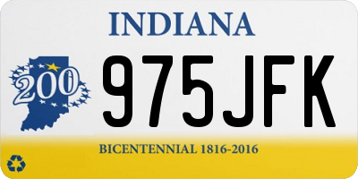 IN license plate 975JFK