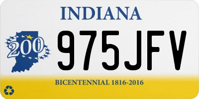 IN license plate 975JFV
