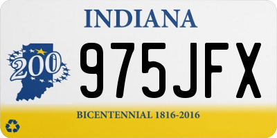 IN license plate 975JFX