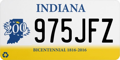 IN license plate 975JFZ